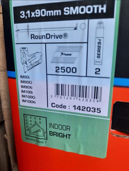 Gwoździe Paslode IM90 3.1x90mm Smooth