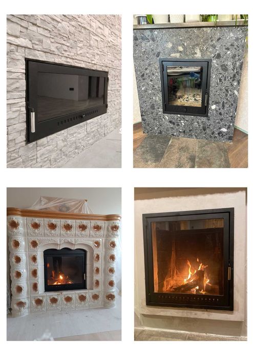 Дверця для каміна під ваш розмір зі склом, дверца каминная со стеклом