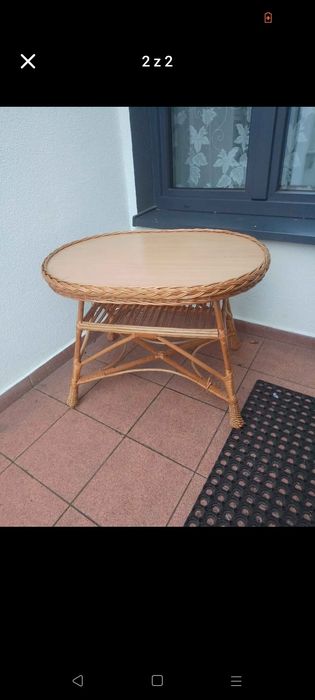 Stół wiklinowy owalny
