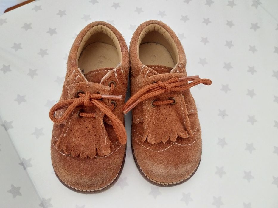 Sapatos carneiras (mussolini) para bebé Chicco camurça, tamanho 21