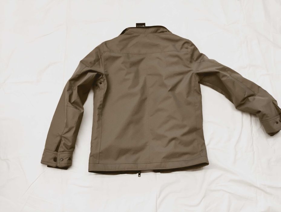 Kurtka wodoodporna unisex S, oliwka, chowany kaptur, C&A Premium nowa