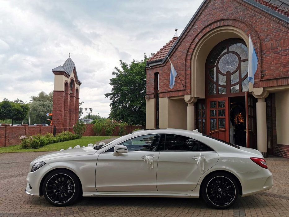 Mercedes CLS Biała Perła Samochód /Auto do Ślubu Wesele Cennik