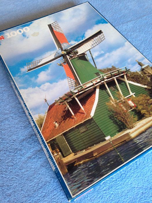 Puzzle JUMBO - Wiatrak / Windmill - 1000 elementów. Lata 90 unikat.