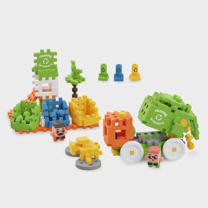 MARIOINEX KLOCKI mini wafle CITY ŚMIECIARKA 148 elementów 903131