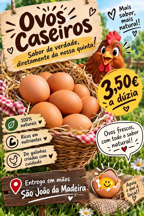 Vende-se Ovos caseiros