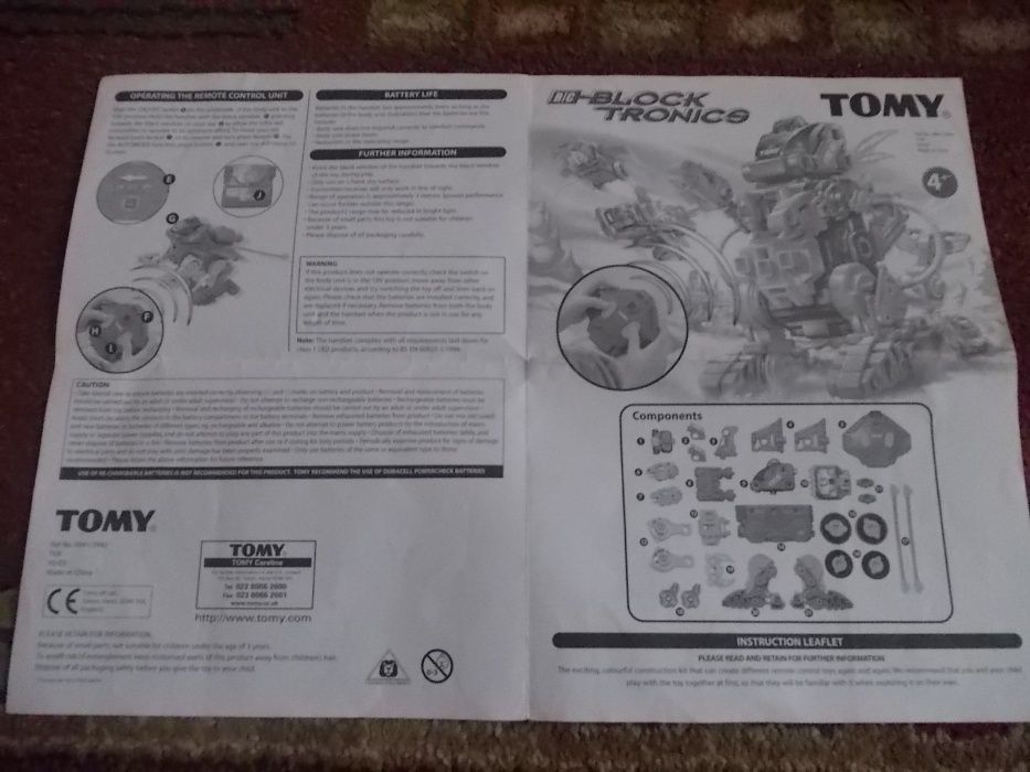Robot TOMY zdalnie sterowany dzieci od lat 4, RC block tronics