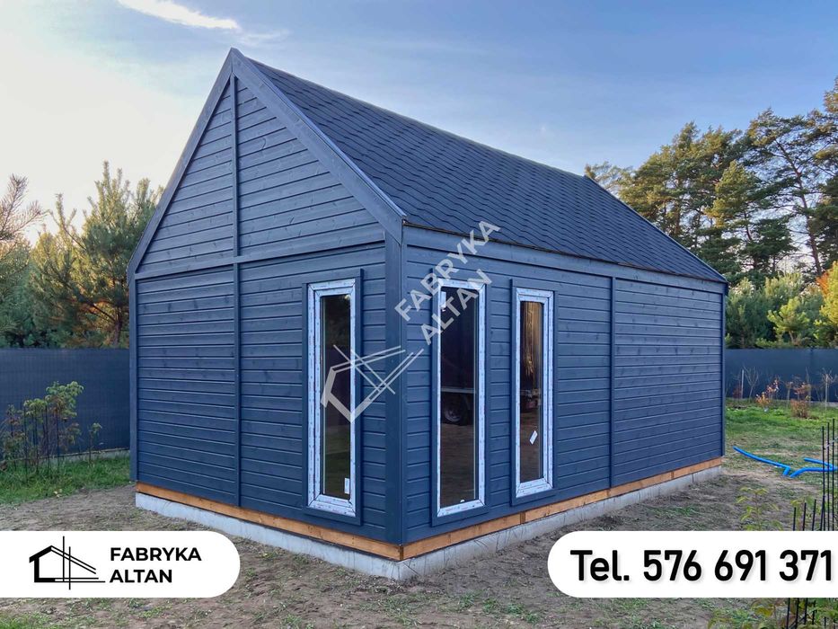Nowoczesny domek, stodoła, drewniany, domki, 4x6 - Fabryka Altan