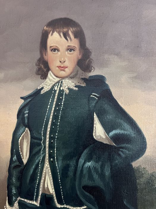 Olejny obraz,Błękitny chłopiec