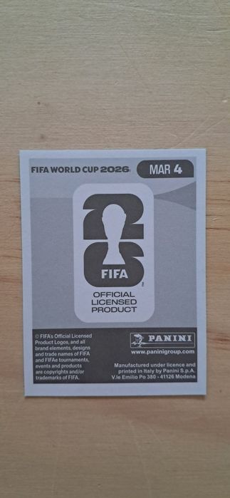 Cromo futebol de Hakimi(Mundial 2026)da Panini