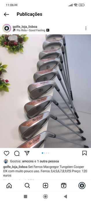 Sets conjuntos ferros tacos golfe Titleist Mizuno Callaway ou Ping