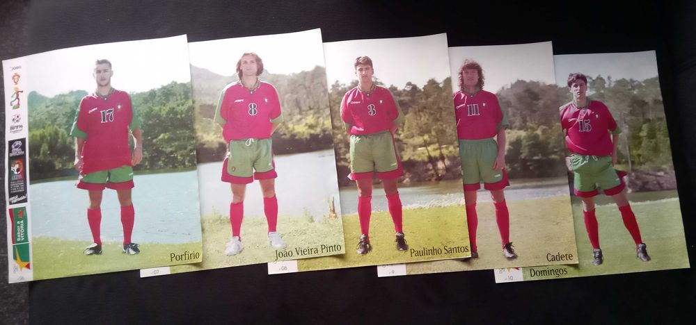 24 posters jogadores portugueses convocados europeu  futebol 1996