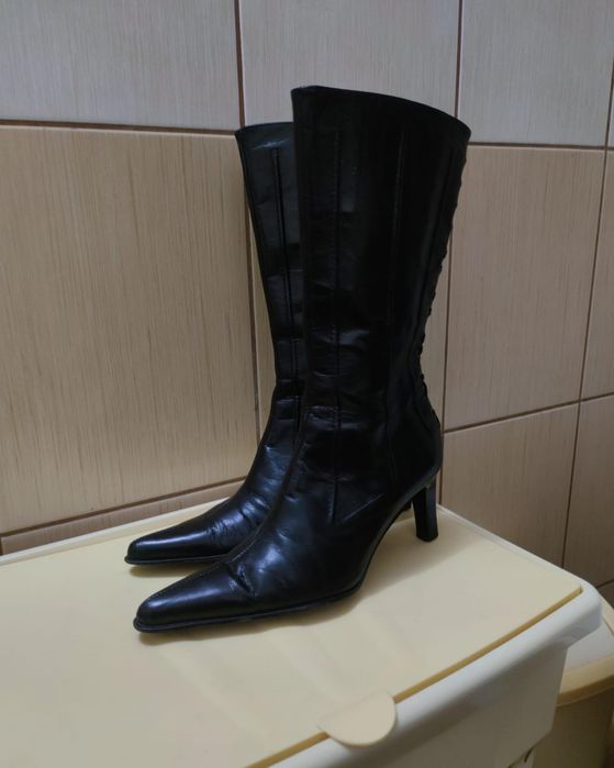 buty  damskie 36 muszkieterki wiązane spiczaste na szpilce szpilki ele