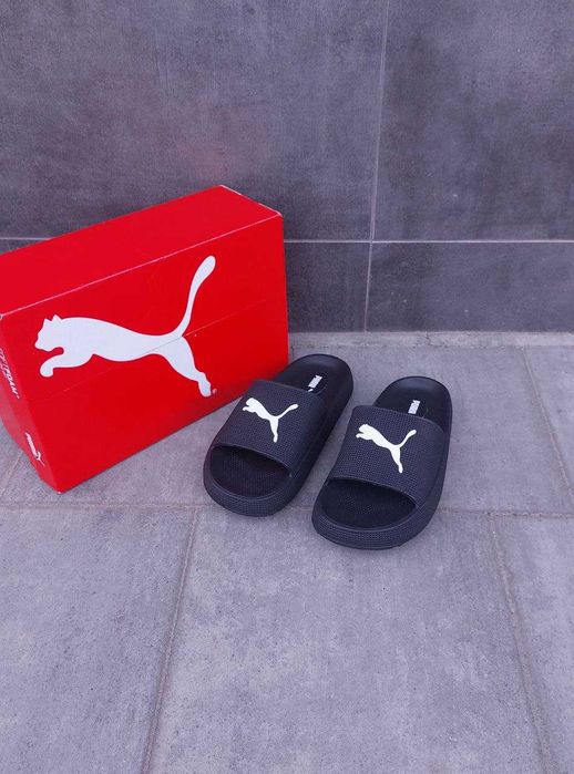 Шлепанцы пума женские удобные шлепки на лето Высокая подошва! Шлепанцы Puma женские летние Популярная модель! Пума