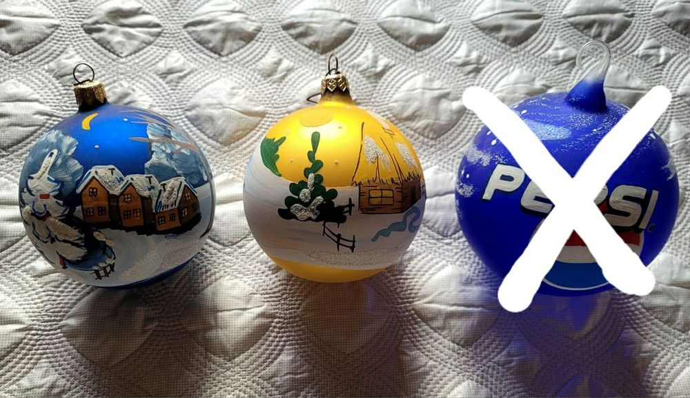 Ёлочные Новогодние игрушки СССР стеклянные Шары