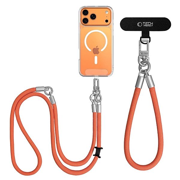 Tech-Protect C10S Rope Crossbody & Wrist Orange/Titanium