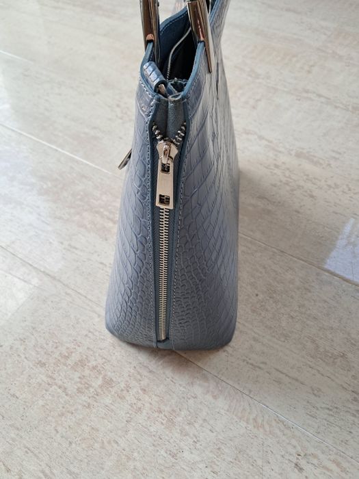 Niebieska torebka skóra naturalna Patrizia Piu