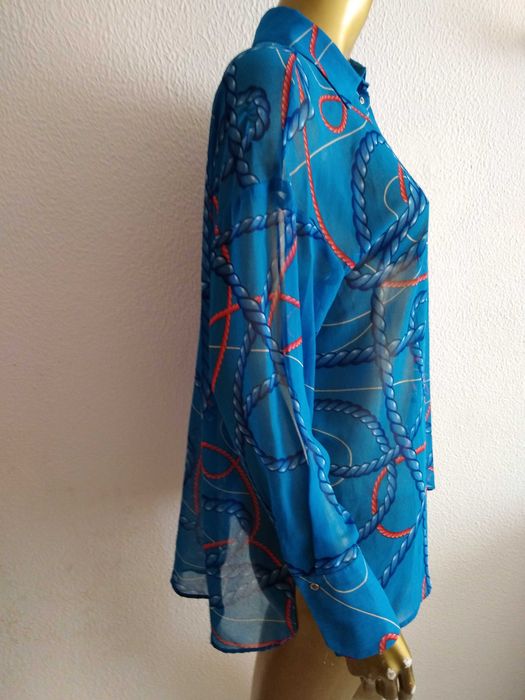 Camisa Colorida Azul Cordel Zara S