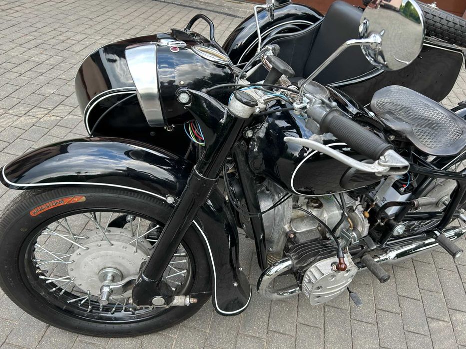 motocykl K-750 z koszem, rok 1960, ural, dniepr