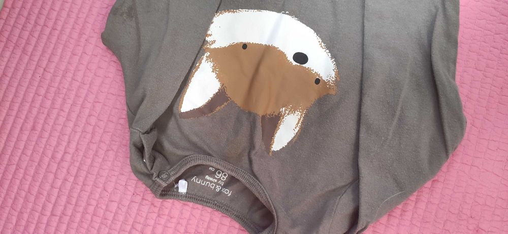 Pajacyk na zatrzaski śpioszki Fox bunny r 86 Sinsay