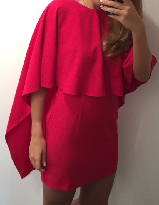 Zara sukienka malinowa