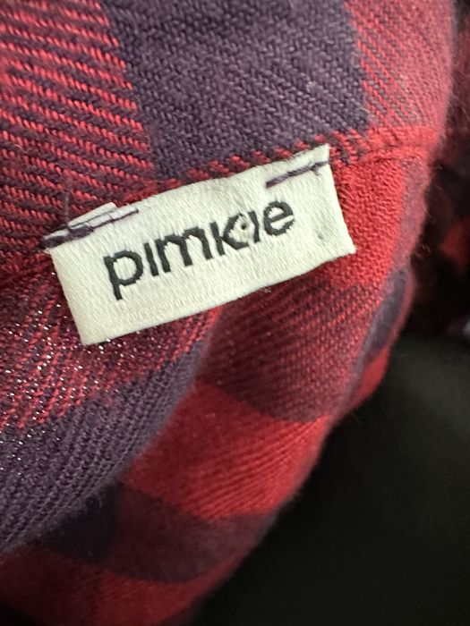 Czerwona koszulowa szmizjerka sukienka z długim rękawem 36/38 Pimkie