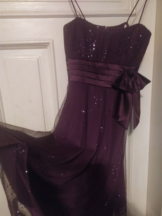 Sukienka śliwkowa piękna ,wesele, rozm40-42