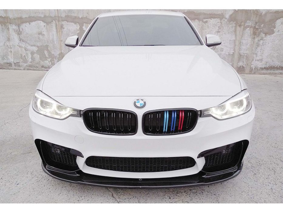 BMW 3 серія F30/F31 2012-2019 рр. Накладка на передній бампер DPT Lip V-1 (Для M3, чорний глянець)