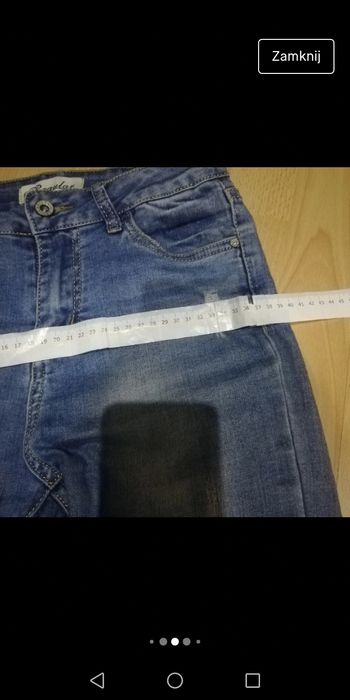 Spodnie jeans damskie S