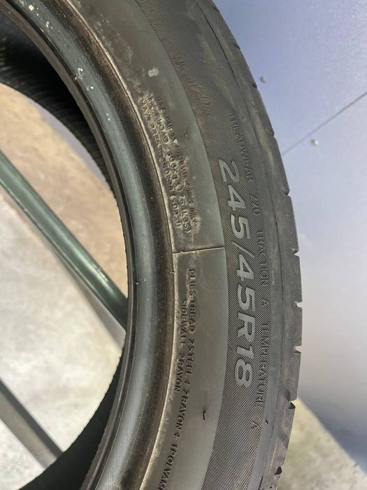 Шины БУ 245 45 R 18 Hankook s1evo3 Лето Комплект резина