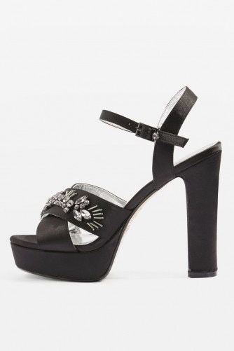 Topshop czarne buty na platformie wysokie obcasy eleganckie rozm 37