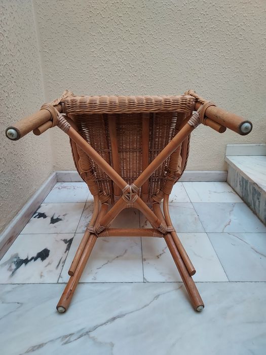 Cadeira em Vime e Madeira (Interior/Exterior)