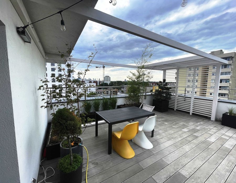 drewniana altanka, wiata, taras, BSH, drewno klejone, pergola,