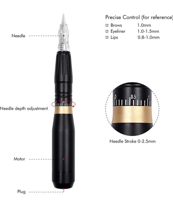 Máquina de tatuagem para maquiagem permanente-BIOMASER P100 Caneta par