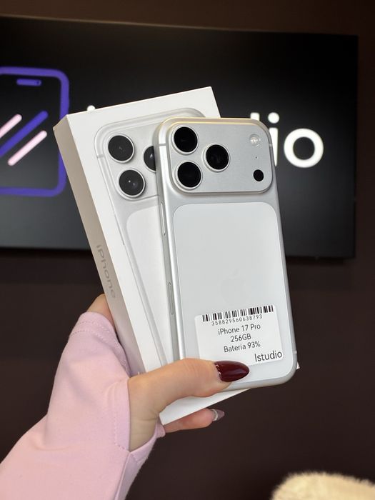 iPhone 17 Pro 256GB Silver- BATERIA 92%- Stan bardzo dobry – Raty 0% – Wysyłka / Odbiór Warszawa GWARANCJA 12 MIESIĘCY!!!