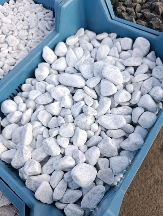Grys biały 16-32mm kruszywo ozdobne kamień dekoracyjny ,grys, otoczaki,kora sosnowa