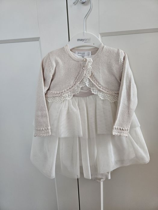 Komplet do chrztu/ na roczek Mayoral r. 12m