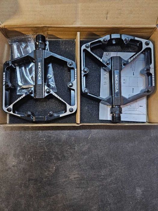 Aluminiowe pedały platformowe MTB MEROCA – nowe, solidne i lekkie
