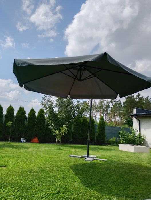 Parasol szary ogrodowy 3,5m