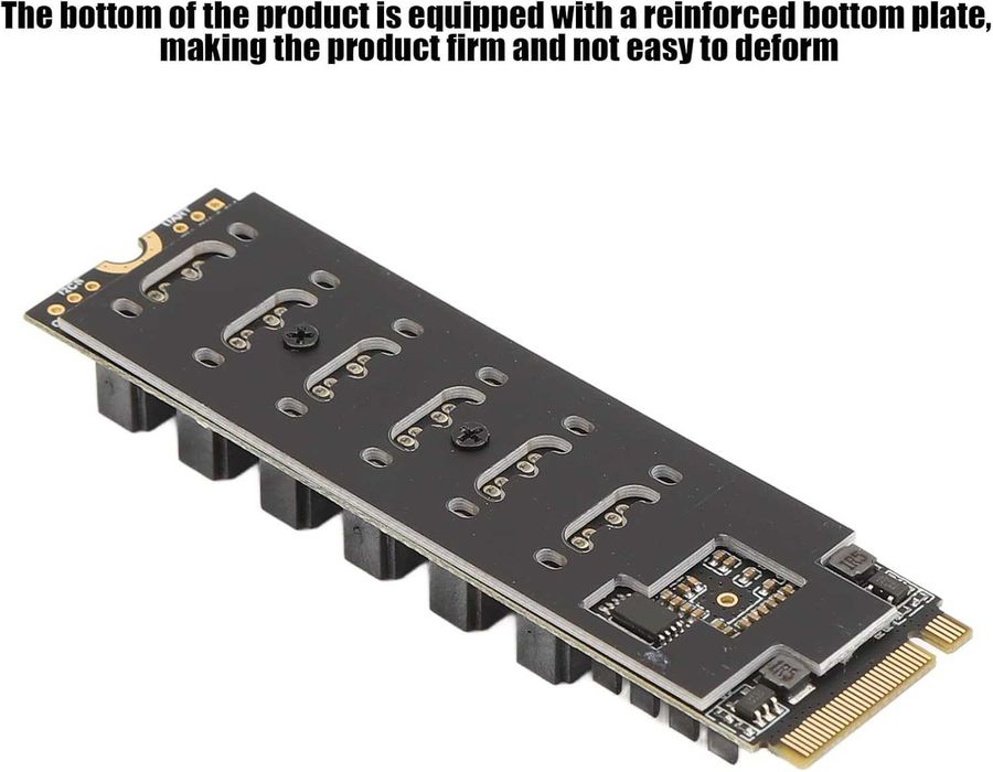 Adaptador M.2 (M Key) para 6x SATA 3.0, chip ASM1166 (novo)