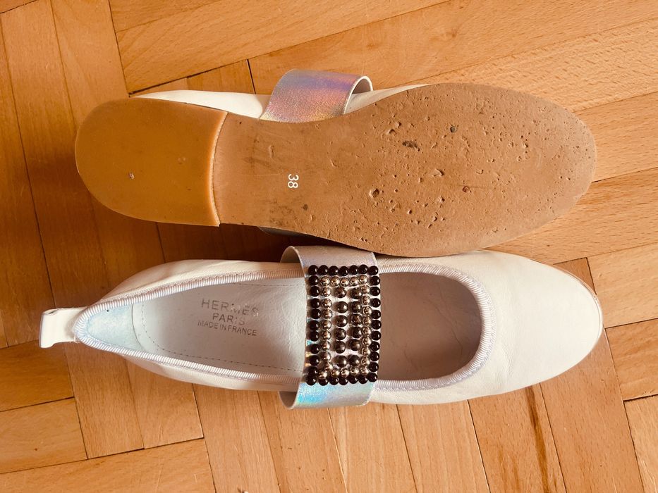 Buty baleriny białe na wesele 38