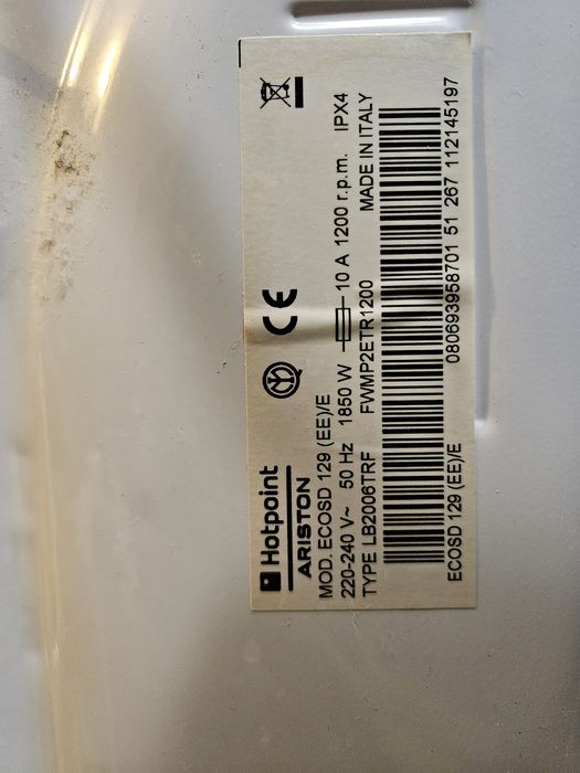 Sprawna Pralka Hotpoint Ariston ECSD129, 5g