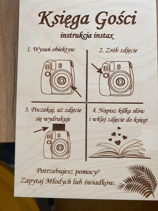 Tablica instax księga gości