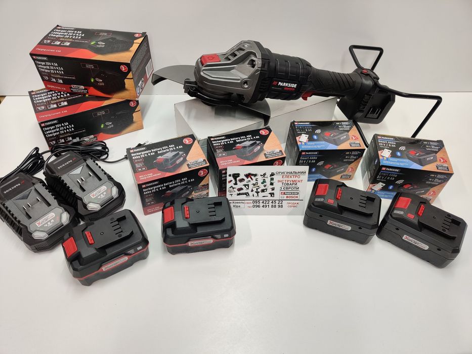 Безщот аккумуляторна болгарка GERMAN Parkside Performance PWSAP 40/230