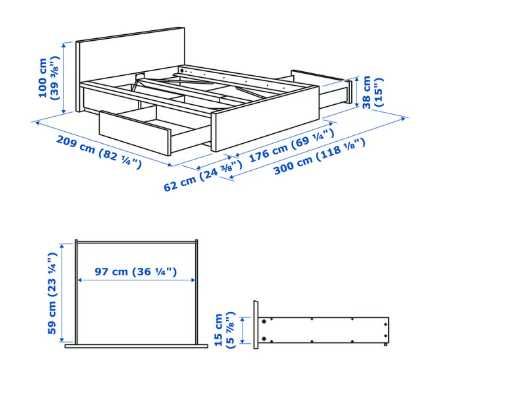 Cama Malm Ikea com 4 gavetas