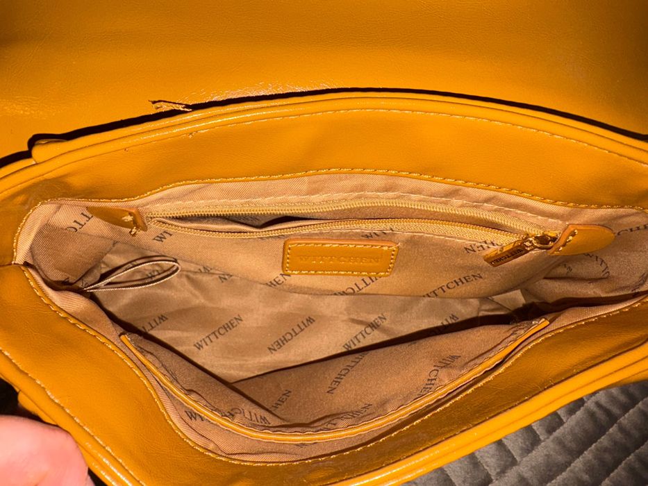Torebka Wittchen musztardowa 30x21 nowa bez metki