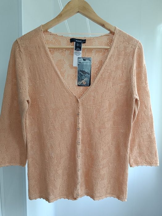 Кардиган новий жіночий літній бежевий MANGO розміру L