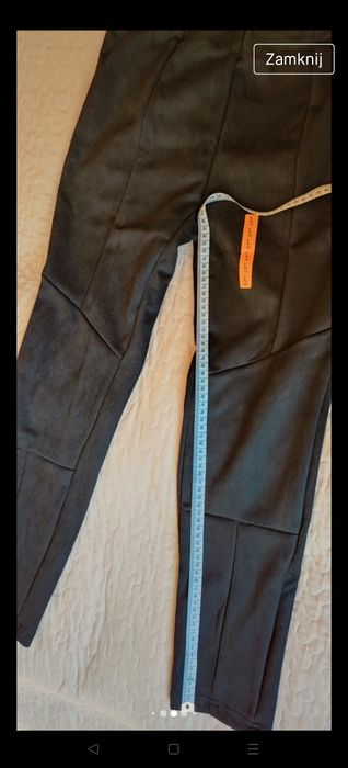 Damskie welurowe spodnie rozmiar L