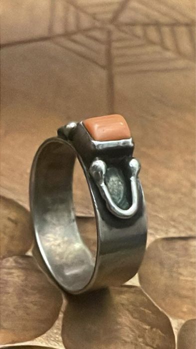 ORNO pierscionek z koralem