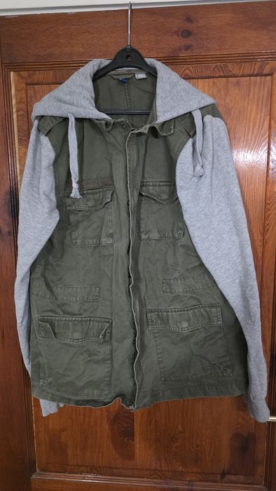 Bawełniana katana kurtka w kolorze khaki L