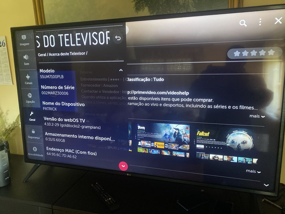 Tv Smart 55 LG otimo estado